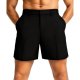Men's Black Tailored Dress Shorts with Pleated Detail